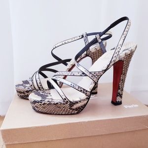 Christian Louboutin "Miss Dina" Python, Size 39